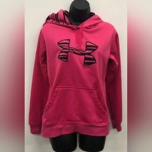 Under Armour UA Armour Fleece Pink Hoodie Sweatshirt Size S Used Excellent